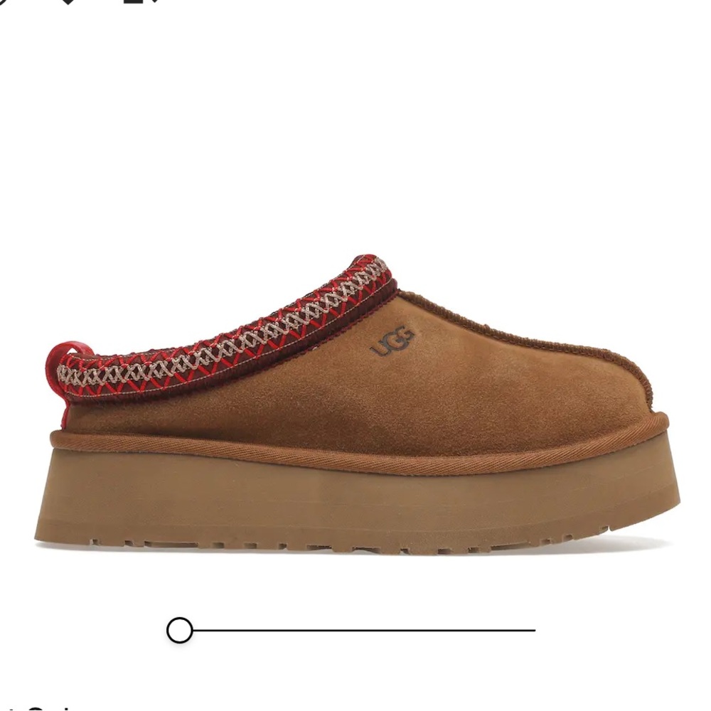 Ugg Tazz Platform Slipper Shoe Chestnut Size 8